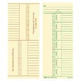 TOP12603 Time Cards, Named Days, 100/PK, 3-3/8x8-1/4