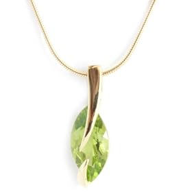9ct Yellow Gold and Peridot Necklace/Pendant,