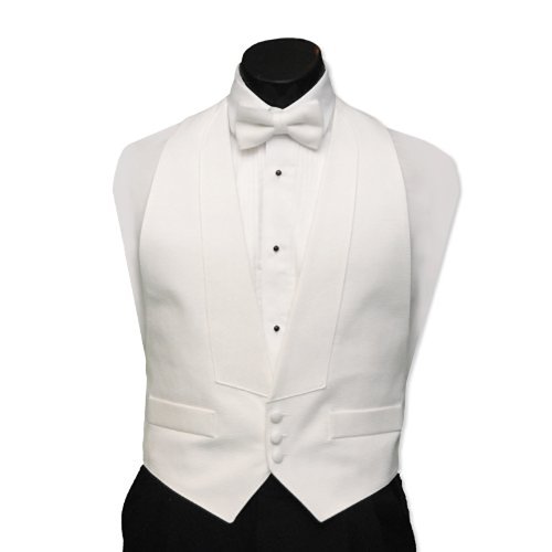 Paragon Stores Men's Pique Vest with Pre-Tied Pique Bow Tie