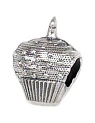 Zable Cup Cake Food Drink Sterling Silver Charm