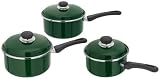 Judge Induction Green 3 Piece Saucepan Set