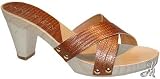 Anne Klein West Woman's Medium Heel Sandals White Bronze