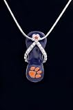 Clemson University Tigers Purple Flip-Flop Pendant Charm Medal College University WITHOUT CHAIN-PENDANT ONLY