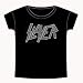 Slayer T-Shirt - Slayer Old School Chrome Logo Girls Black Tee