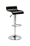 Stratos Brown Faux Leather Chrome Gas Lift Bar Stool