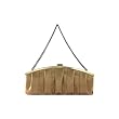 La Regale Pleated Metallic Frame Bag