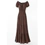 Smocked Peasant Off Shoulder Tiered Dress By Peach Couture