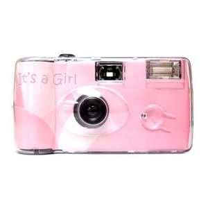 10 Pack It's a Girl Balloons Baby Cameras - 27 Exposures - Built-in-flash - 35mm - 400 ISO Film by
