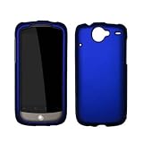 Premium Blue Rubberized Snap-On Cover Hard Case Cell Phone Protector for HTC Nexus One [Accessory Export Packaging]