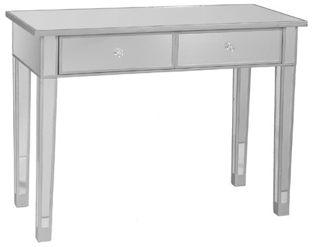 Southern Enterprises Mirage Mirrored 2-Drawer Console Table Southern Enterprises Mirage Mirrored 2-Drawer Console Table