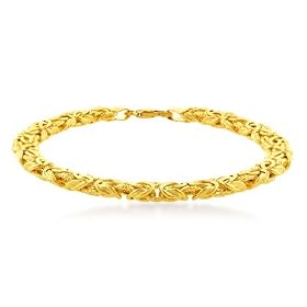 14K Yellow Gold Flat Braided Link Bracelet 7.5 by Yellow-Gold Bracelets