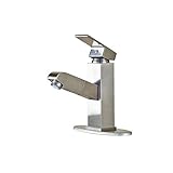 Rozin 糸ひき バスルーム 洗面所用 蛇口 流し台 シンク用 混合水栓 プルアウトスプレーノズルを装備