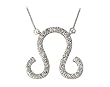 .40ctw Diamond Leo Zodiac Pendant 14K White Gold (Jul 23 - Aug 22)