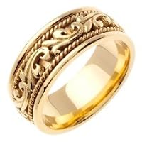 14K YELLOW GOLD WEDDING BAND RING