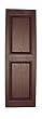 Perfect Shutters IR561455260 14-1/2-Inch by 55-Inch Raised Panel Center Mullion Exterior Shutter, 1-Pair, Burgundy