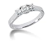 0.45CTW Trellis Three Stone Diamond Ring in 14k White Gold