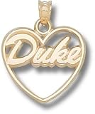 Duke Blue Devils Duke Heart Pendant - 14KT Gold Jewelry