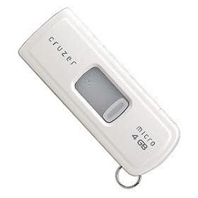 SanDisk Cruzer Micro 4GB USB 2.0 Flash Drive (White)