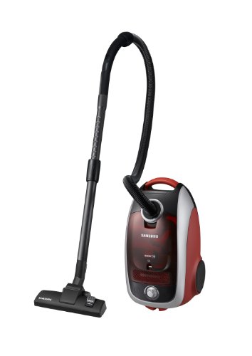 Samsung SC-7480 Bodenstaubsauger mit Beutel / 2100 Watt /  schwarz-rot