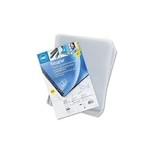 GBC Designer Premium Plus View Presentation Binding Covers, Rounded Corners, Deco Cube, 25 Pieces Per Box (25830)