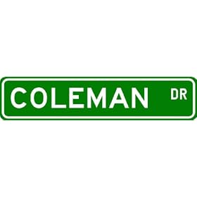 COLEMAN Street Name Sign ~ Personalized Family Lastname Sign ~ Gameroom, Basement, Garage... by