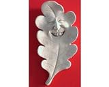 Cast Stone 9.25 WOODY PARKS Leaf FACE Plaque SCULPTURE by GEORGE Carruth Studio # 1041