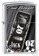 Zippo Jack Daniel's #07-Clint Bowyer Car Top View Nascar High Polish Chrome Lighter, 24423 by Zippo