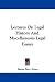 Lectures On Legal History And Miscellaneous Legal Essays