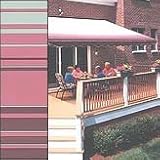 SunSetter 16FT. Motorize Burgundy Stripe Super PRO Retractable Awning with 5 Acc