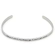When I count My Blessing I Count You Twice - Cuff Bracelet Wristlet (Lucky Bracelet). Stainless Steel (with FREE Velvet pouch)