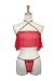 How To Measure Bra Sizes : Exposed By Magic Silk Sheer Mesh Crop Top And Ruffled G-string, Red, Small/Meduim