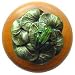 Leap Frog Maple Cabinet Knob, Hand Tinted Pewter