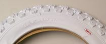 Pair of Tires Bell -(made by Cheng Shin) 12-1/2" x 2-1/4" all White Comp III Wire bead