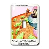 Londons Times Funny Cow Cartoons - Alien Cow Abduction - Light Switch Covers - single toggle switch