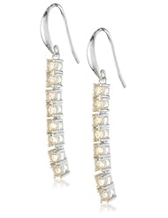 Sterling Silver Genuine Linear Dangle Earrings