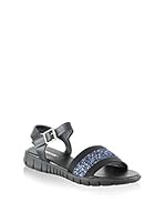 Raxmax Sandalias planas (Negro)