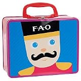 ONE FAO Schwarz Keepsake Metal Lunch Box for Little Ones with Toy Soldier on Front and Teddy Bear on Back