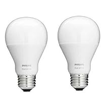 Philips 455295 Hue White 60W Equivalent A19 Single LED Bulb (2 Pack)
