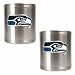 Seattle Seahawks 2 Piece Stainless Steel Can Holder Set