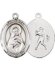 St. Rita Baseball Large Sterling Silver Medal