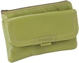 Fossil Womens Leather Coin Purse - Everyday Key Coin Purse (Color: Green)