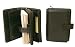 Black Leather Zippered Wallet Organizer w/ Address Book