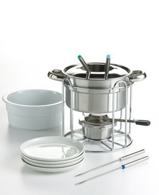 Martha Stewart Collection Stainless Steel Fondue Set
