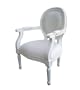 Gift Mark Elegant French Style Children Chair, with a Sold Wood Frame, White/White