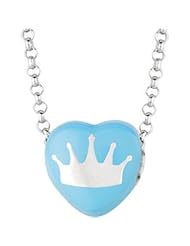 Sweethearts Enamel Crown Heart on 16" Necklace Pendant with Gift Box