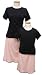 Mother Daughter Matching Peach Black Trim Skirts
