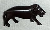 Lion Male - Ebony Wood Wooden Miniature Animal Made in Kenya