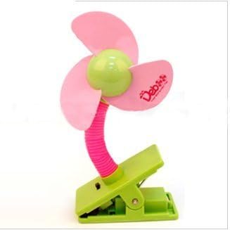 Waveroar Clip-on Baby Stroller Fan Mini Fan Stroller Fan Camping Easy To Carry Pink