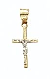 14K 2T Wood Style Crucifix - GH16151