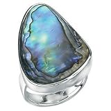 Silver Paua Shell Ring by Elements